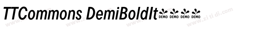 TTCommons DemiBoldIt字体转换